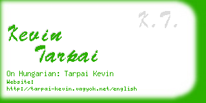 kevin tarpai business card